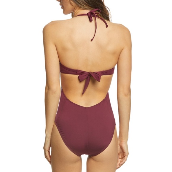 Kenneth Cole Cris’s Cross Push Up Halter Swimsuit - Picture 3 of 7